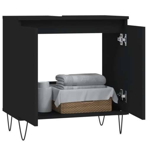 Kupaonski ormarić crni 58 x 33 x 60 cm od konstruiranog drva Crna 1 Cijena