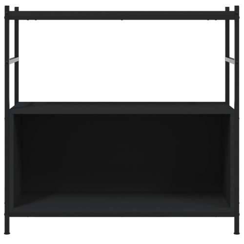 Regal za knjige crni 80x30x78,5 cm konstruirano drvo i željezo - Crna 1 78.5 cm Polica Cijena
