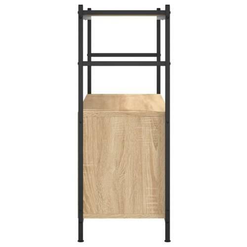 Regal za knjige boja hrasta 80 x 30 x 78,5 cm od drva i željeza - sonoma hrast 1 78.5 cm Polica Cijena