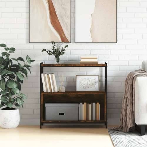 Regal za knjige boja hrasta 80 x 30 x 78,5 cm od drva i željeza Cijena