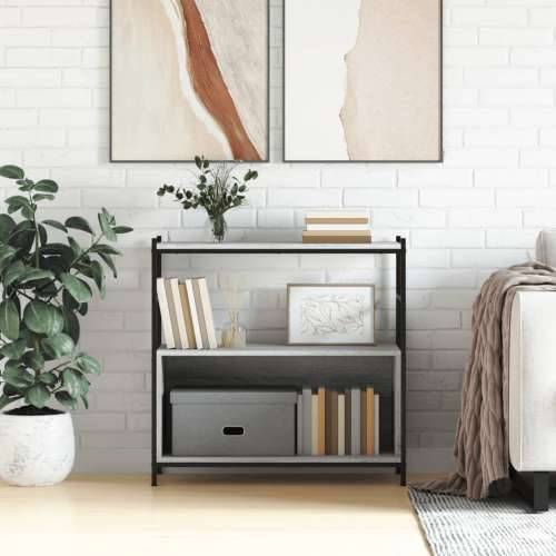 Regal za knjige siva boja hrasta 80x30x78,5 cm drvo i željezo Sivi hrast sonoma 1 78.5 cm Polica Cijena