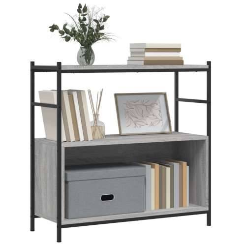 Regal za knjige siva boja hrasta 80x30x78,5 cm drvo i željezo Sivi hrast sonoma 1 78.5 cm Polica Cijena