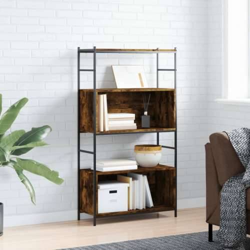 Regal za knjige boja hrasta 80x30x145,5 cm od drva i željeza Cijena