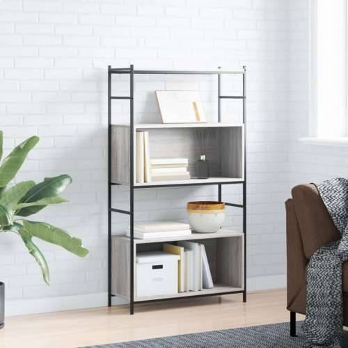 Regal za knjige siva boja hrasta 80x30x145,5 cm drvo i željezo - Sivi hrast sonoma 1 145.5 cm Polica Cijena