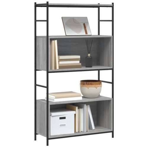 Regal za knjige siva boja hrasta 80x30x145,5 cm drvo i željezo - Sivi hrast sonoma 1 145.5 cm Polica Cijena