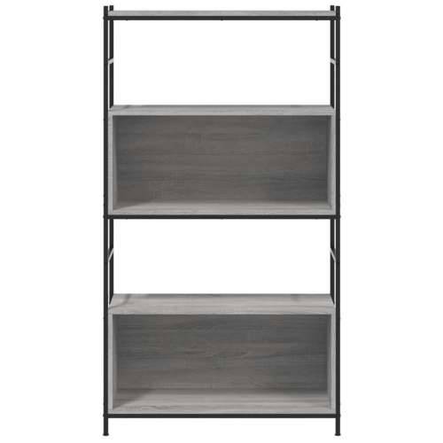 Regal za knjige siva boja hrasta 80x30x145,5 cm drvo i željezo - Sivi hrast sonoma 1 145.5 cm Polica Cijena