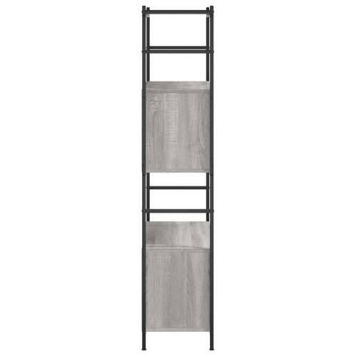 Regal za knjige siva boja hrasta 80x30x145,5 cm drvo i željezo - Sivi hrast sonoma 1 145.5 cm Polica Cijena