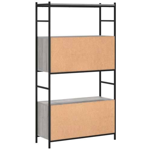 Regal za knjige siva boja hrasta 80x30x145,5 cm drvo i željezo - Sivi hrast sonoma 1 145.5 cm Polica Cijena