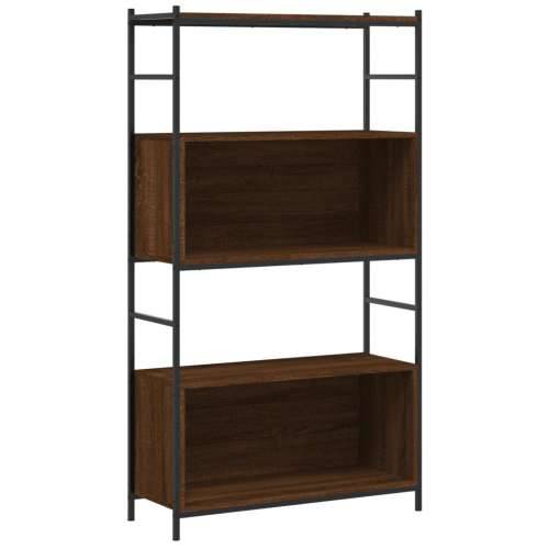 Regal za knjige smeđa boja hrasta 80x30x145,5 cm drvo i željezo Smeđi hrast 1 145.5 cm Polica Cijena