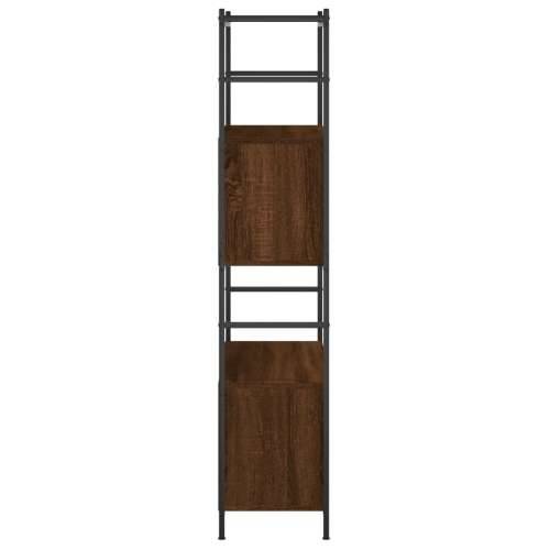 Regal za knjige smeđa boja hrasta 80x30x145,5 cm drvo i željezo Smeđi hrast 1 145.5 cm Polica Cijena