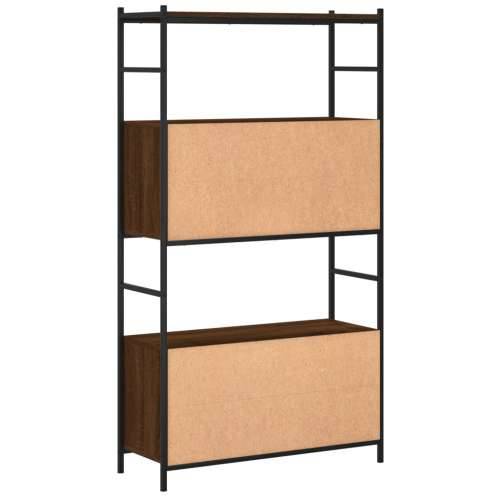 Regal za knjige smeđa boja hrasta 80x30x145,5 cm drvo i željezo Smeđi hrast 1 145.5 cm Polica Cijena