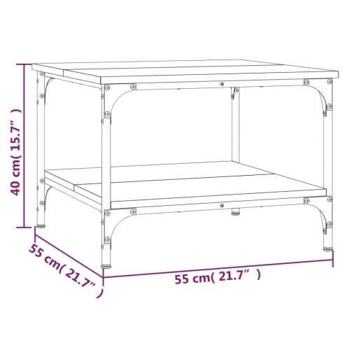 Stolić za kavu crni 55x55x40 cm od konstruiranog drva Crna 55 x 55 x 40 cm 1 Cijena