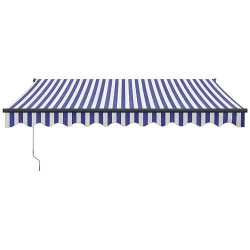 Tenda na uvlačenje plavo-bijela 3 x 2,5 m tkanina i aluminij - Plava i crna 3 x 2.5 m 1 Cijena