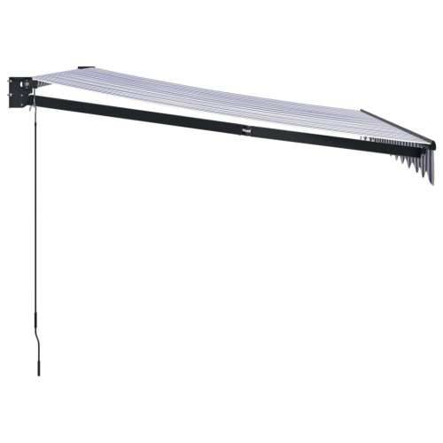 Tenda na uvlačenje plavo-bijela 3 x 2,5 m tkanina i aluminij - Plava i crna 3 x 2.5 m 1 Cijena