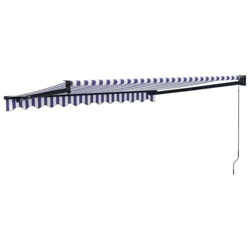 Tenda na uvlačenje plavo-bijela 3 x 2,5 m tkanina i aluminij - Plava i crna 3 x 2.5 m 1 Cijena