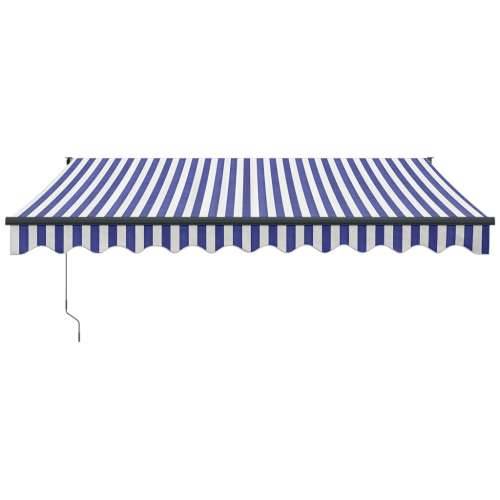 Tenda na uvlačenje plavo-bijela 3,5 x 2,5 m tkanina i aluminij - blue and white (anthracite frame) 3.5 x 2.5 m 1 Cijena
