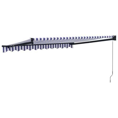 Tenda na uvlačenje plavo-bijela 3,5 x 2,5 m tkanina i aluminij - blue and white (anthracite frame) 3.5 x 2.5 m 1 Cijena