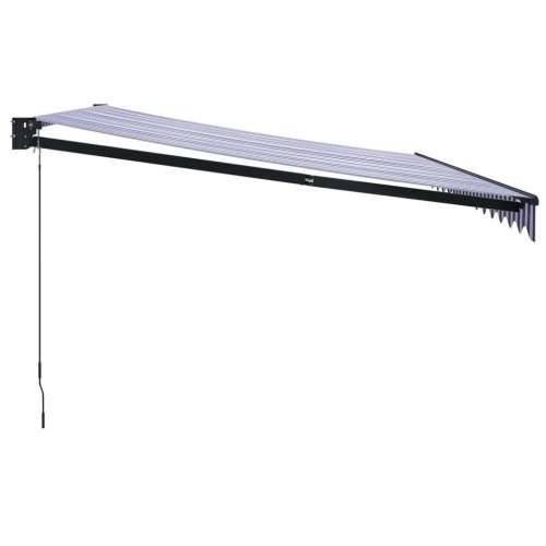 Tenda na uvlačenje plavo-bijela 4 x 3 m od tkanine i aluminija - Plava i crna 4 x 3 m 1 Cijena
