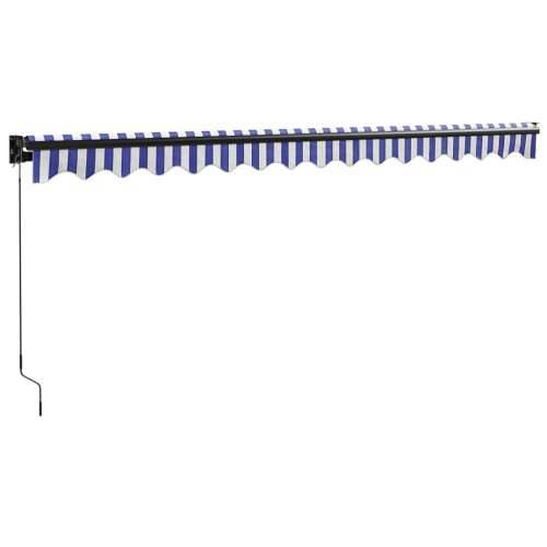 Tenda na uvlačenje plavo-bijela 4 x 3 m od tkanine i aluminija - Plava i crna 4 x 3 m 1 Cijena