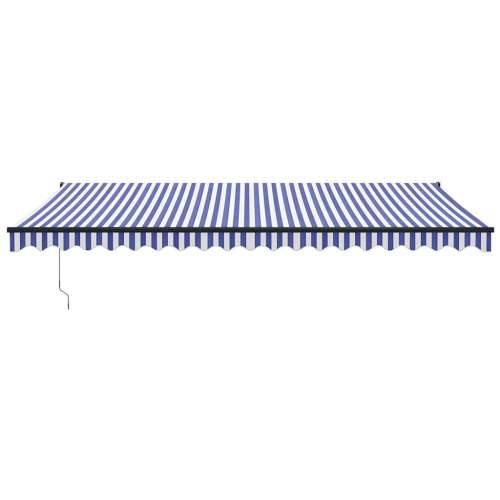 Tenda na uvlačenje plavo-bijela 5 x 3 m od tkanine i aluminija - Plava i crna 5 x 3 m 1 Cijena