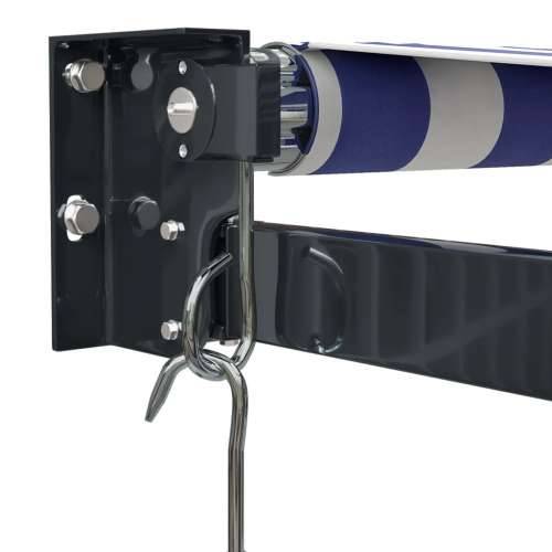 Tenda na uvlačenje plavo-bijela 5 x 3 m od tkanine i aluminija - Plava i crna 5 x 3 m 1 Cijena