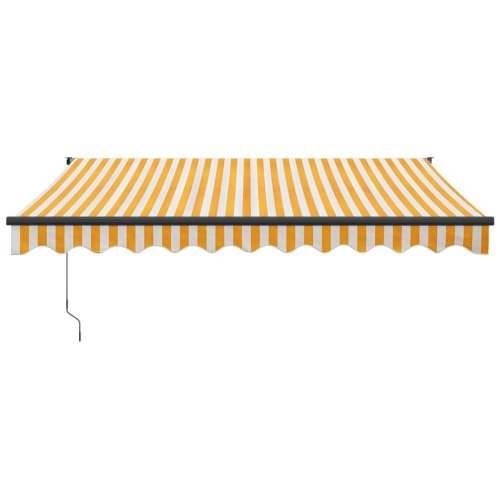 Tenda na uvlačenje žuto-bijela 3 x 2,5 m od tkanine i aluminija - Žuta 3 x 2.5 m 1 Cijena