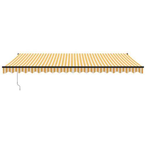 Tenda na uvlačenje žuto-bijela 5 x 3 m od tkanine i aluminija - Žuta 5 x 3 m 1 Cijena