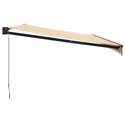 Tenda na uvlačenje žuto-bijela 5 x 3 m od tkanine i aluminija - Žuta 5 x 3 m 1 Cijena