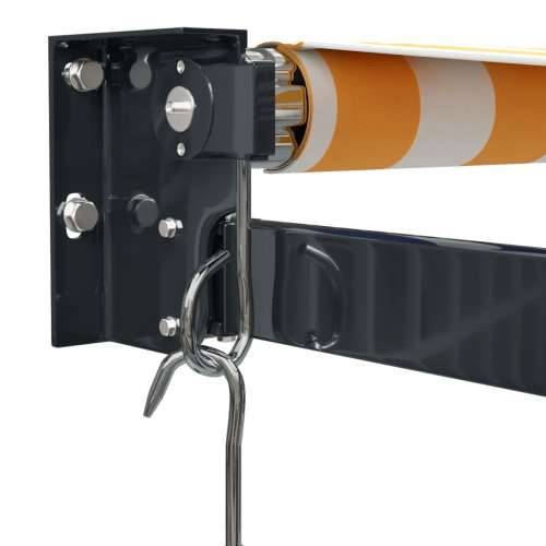 Tenda na uvlačenje žuto-bijela 5 x 3 m od tkanine i aluminija - Žuta 5 x 3 m 1 Cijena