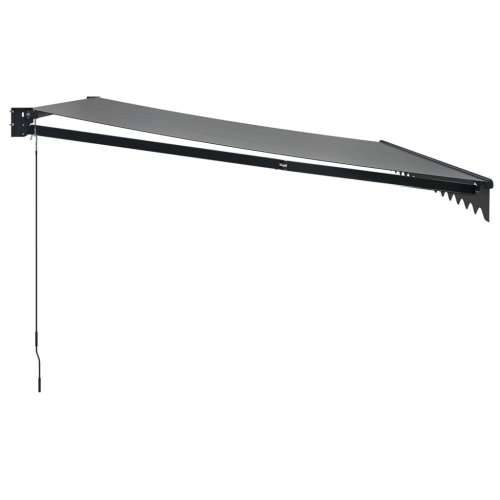 Tenda na uvlačenje antracit 4,5 x 3 m od tkanine i aluminija - Antracit (sivi okvir) 4.5 x 3 m 1 Cijena