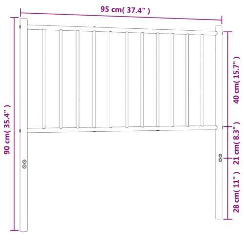Metalno uzglavlje bijelo 90 cm Bijela 90 cm 1 Cijena