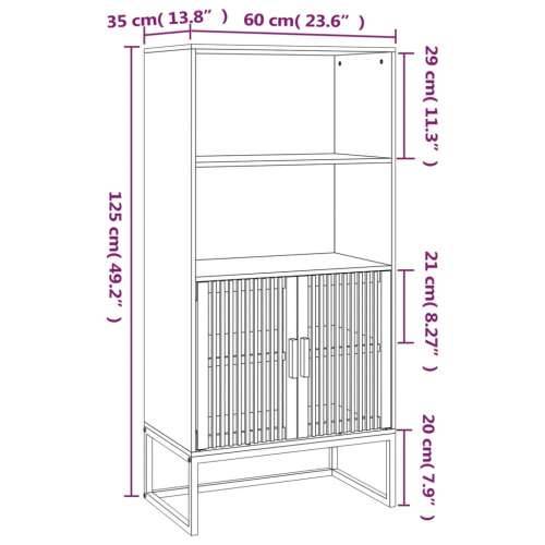 Visoka komoda bijela 60 x 35 x 125 cm od konstruiranog drva - Bijela 1 Cijena