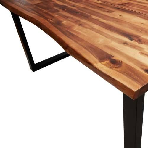 Blagovaonski stol sa živim rubom 140x80x75 cm od drva bagrema - 140 x 80 x 75 cm 1 Cijena