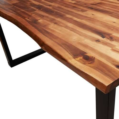 Blagovaonski stol sa živim rubom 160x80x75 cm od drva bagrema - 160 x 80 x 75 cm 1 Cijena