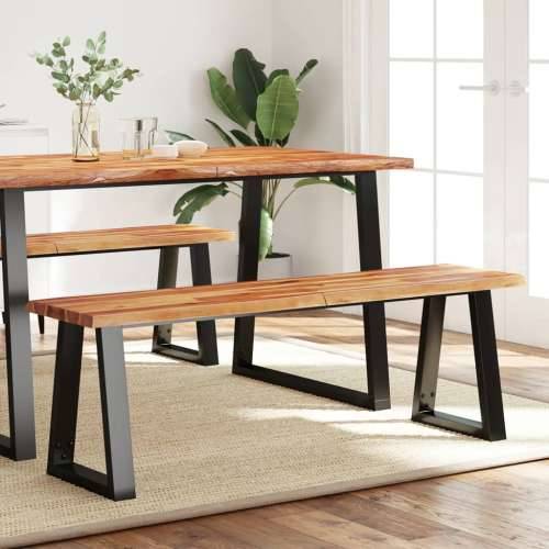 Klupa sa živim rubom 140 cm od masivnog bagremovog drva - 140 cm Cijena
