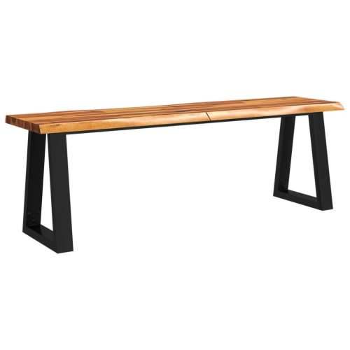Klupa sa živim rubom 140 cm od masivnog bagremovog drva - 140 cm Cijena