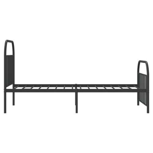 Metalni okvir kreveta uzglavlje i podnožje crni 100x190 cm - Crna 100 x 190 cm s uzglavljem i podnožjem Cijena