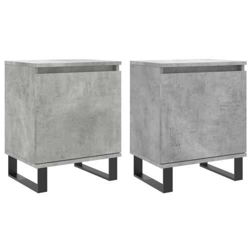 Noćni ormarići 2 kom boja betona 40x30x50 cm konstruirano drvo - Beton siva 2 Cijena