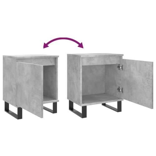 Noćni ormarići 2 kom boja betona 40x30x50 cm konstruirano drvo - Beton siva 2 Cijena