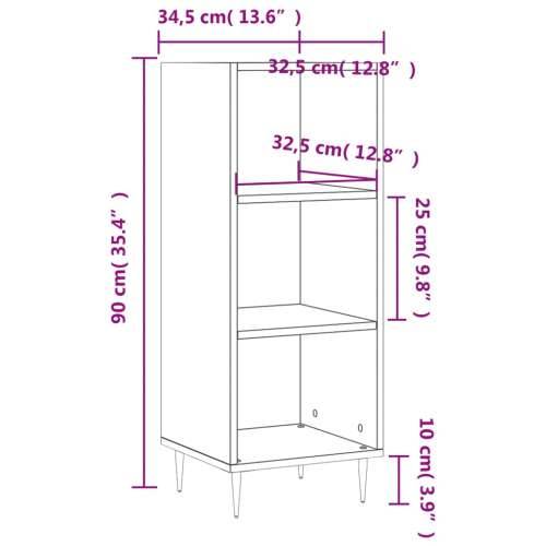 Komoda boja smeđeg hrasta 34,5x32,5x90 cm od konstruiranog drva Smeđi hrast 1 Cijena