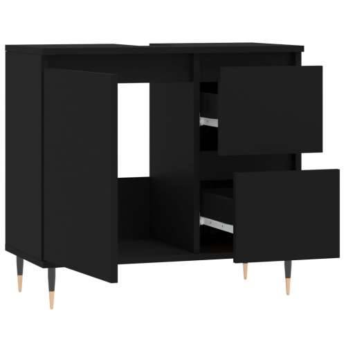 Kupaonski ormarić crni 65x33x60 cm konstruirano drvo - Crna 1 Cijena