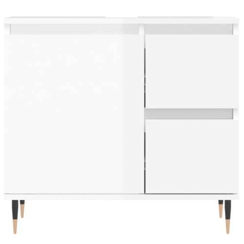 Kupaonski ormarić sjajni bijeli 65x33x60 cm konstruirano drvo - Visoko sjajno bijela 1 Cijena