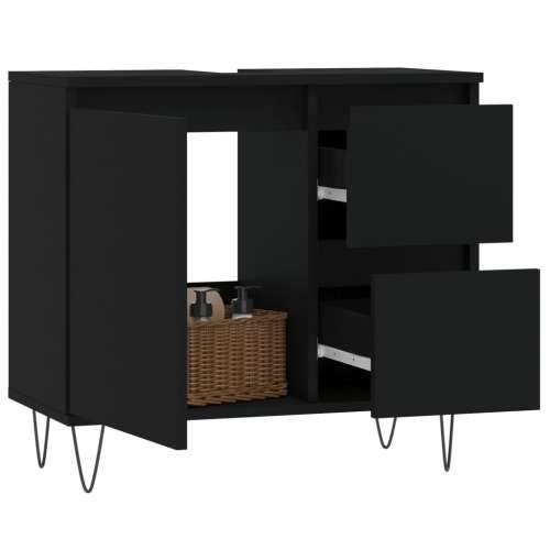 Kupaonski ormarić crni 65x33x60 cm konstruirano drvo Crna 1 Cijena