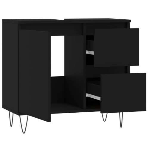 Kupaonski ormarić crni 65x33x60 cm konstruirano drvo Crna 1 Cijena
