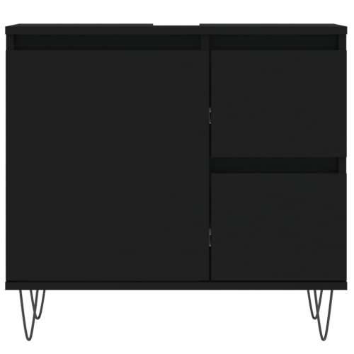 Kupaonski ormarić crni 65x33x60 cm konstruirano drvo Crna 1 Cijena