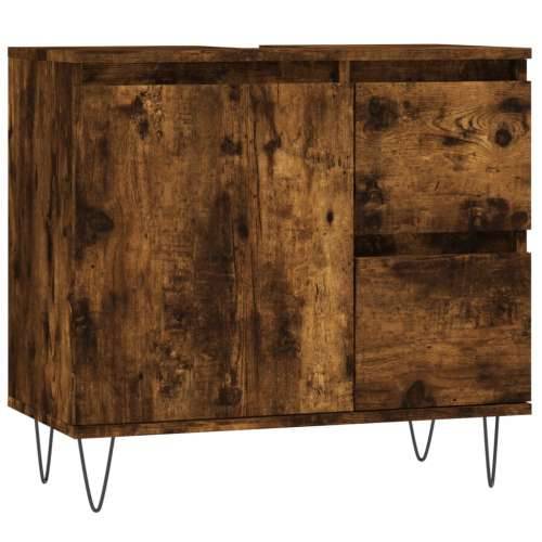 Kupaonski ormarić boja hrasta 65 x 33 x 60 cm konstruirano drvo - Dimljeni hrast 1 Cijena