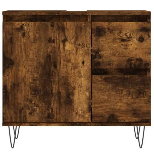 Kupaonski ormarić boja hrasta 65 x 33 x 60 cm konstruirano drvo - Dimljeni hrast 1 Cijena