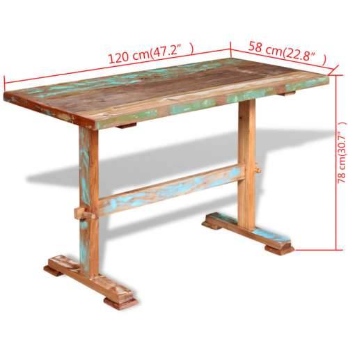 Blagovaonski stol s postoljem od obnovljenog drva 120x58x78 cm Cijena