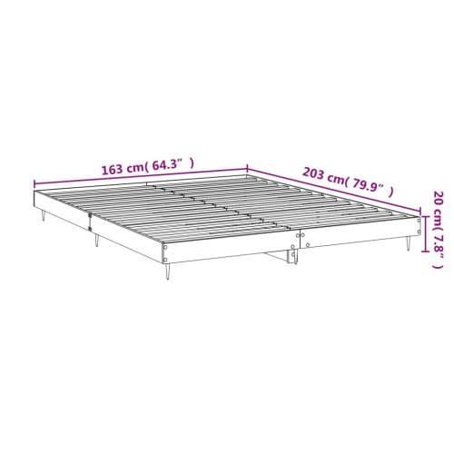 Okvir kreveta boja hrasta 160 x 200 cm od konstruiranog drva Cijena