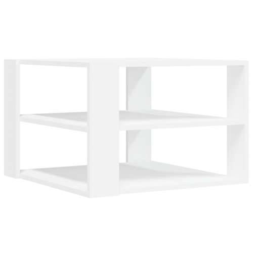 Stolić za kavu bijeli 59,5 x 59,5 x 40 cm od konstruiranog drva Cijena